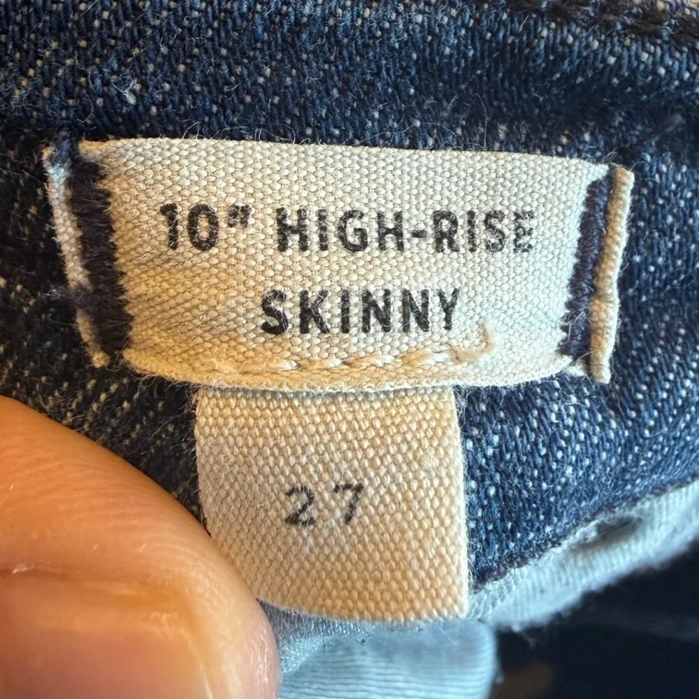 Madewell 10” High Rise Skinny Jeans Dark Wash Size 27 - Picture 7 of 9